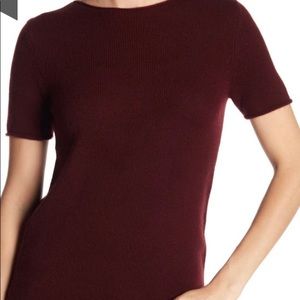 Theory “Tolleree” Short Sleeve Cashmere Sweater